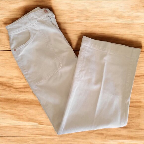 Anthropologie  DL1961 Marianna Hewitt  Hepburn Cream  High Rise Wide-Leg Jeans - - Picture 4 of 10